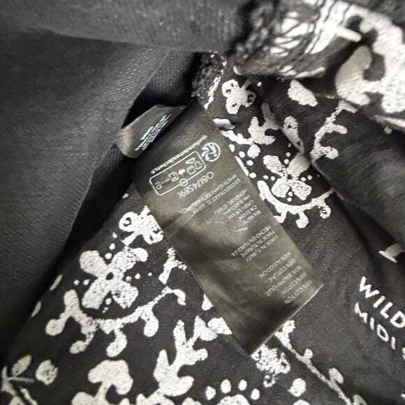 NEW Free People Wild Roses Midi Black Denim Jean Skirt Sz 31 Minimalist Capsule - Picture 7 of 10